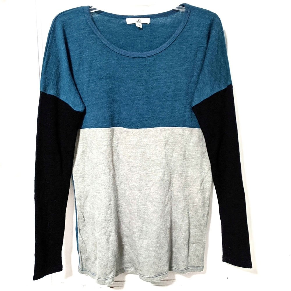 Ya Los Angeles Colorblock Sweater Pullover Blue M